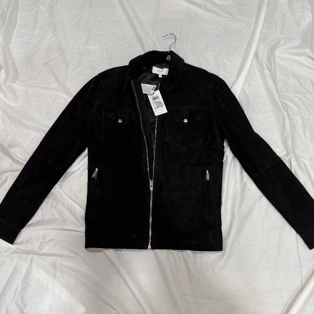 Reiss Men's Cash Suede Zip Jacket